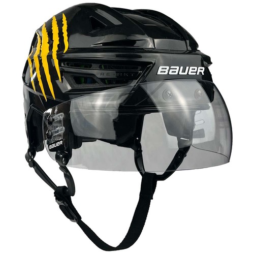 Photo of Game-Used 2026 Stadium Series Bauer Hockey Helmet - Tanner Jeannot