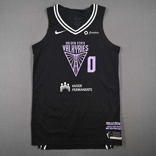 Image of Leite, Carla - Golden State Valkyries - Black Explorer Edition Jersey - Worn 2 Games - 8/17/25 & 8/19/25 - 2025 WNBA Season