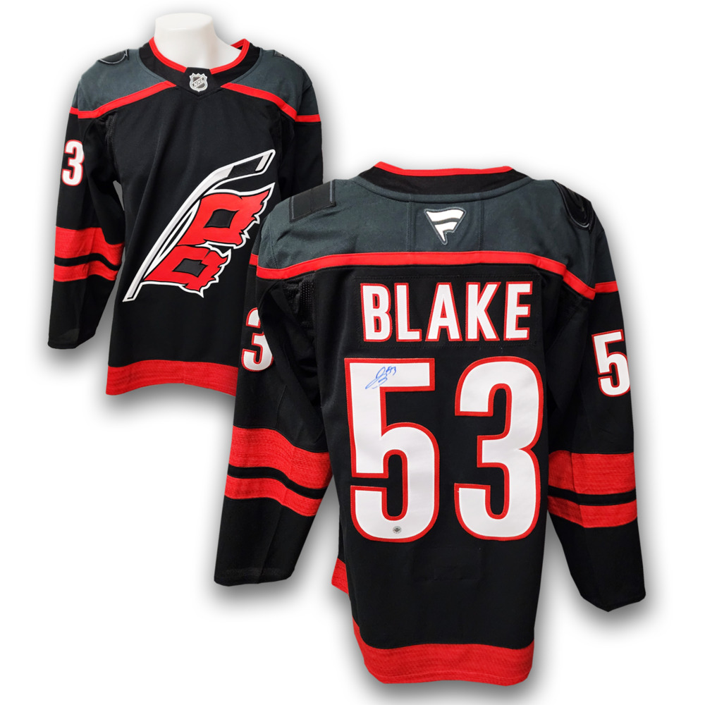 Jackson Blake Autographed Carolina Hurricanes Home Fanatics Premium Jersey