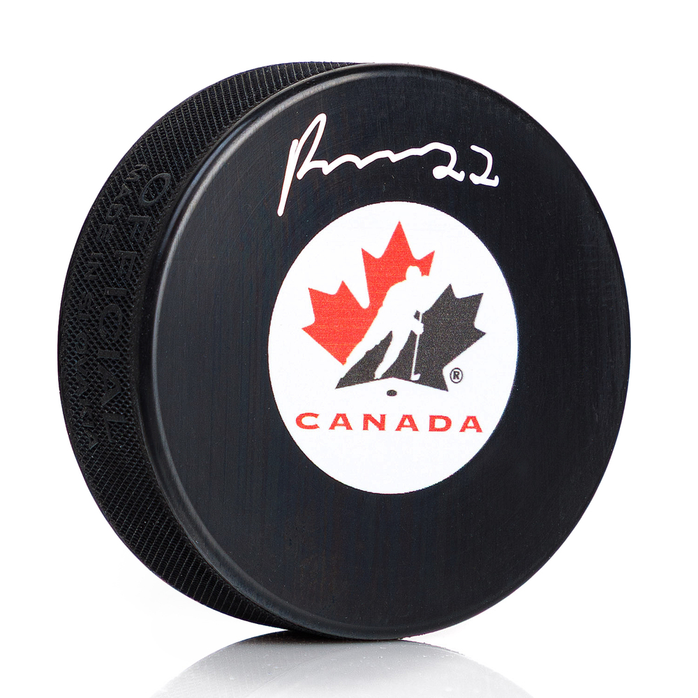 Porter Martone Autographed Team Canada Hockey Canada Puck