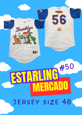 #50 Estarling Mercado Signed Toy Story Jersey (Size 48)