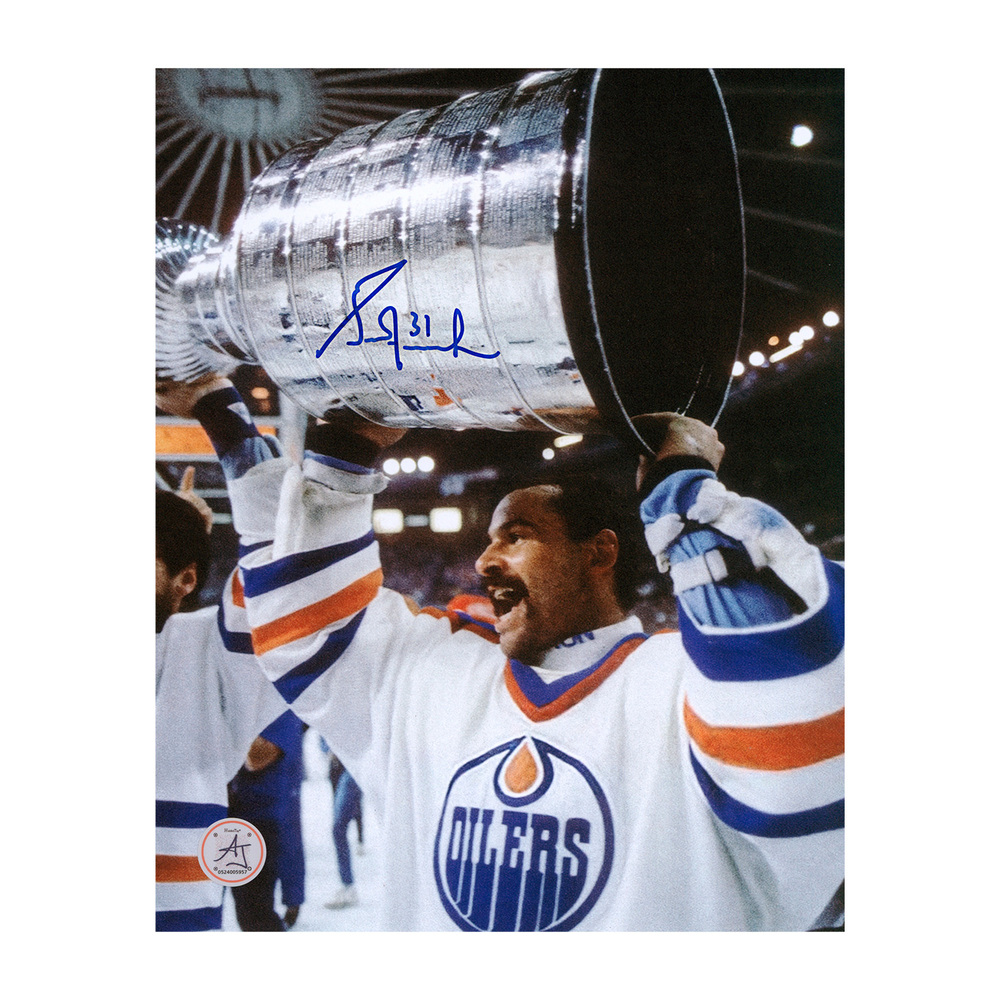 Grant Fuhr Signed Edmonton Oilers 1987 Stanley Cup 8x10 Photo