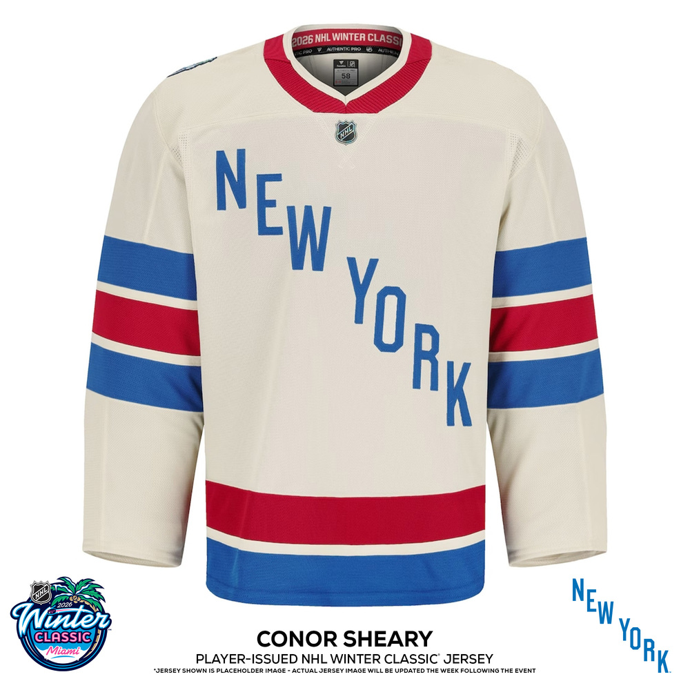 Conor Sheary New York Rangers #43 2026 NHL Winter Classic Game-Issued Red Jersey - Size 54