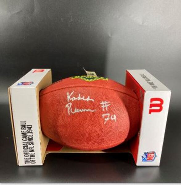 NFL - Dolphins Kadyn Proctor Signed Authentic Football with Draft Logo