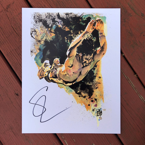Seth Rollins SIGNED 11 x 14 Rob Schamberger Print