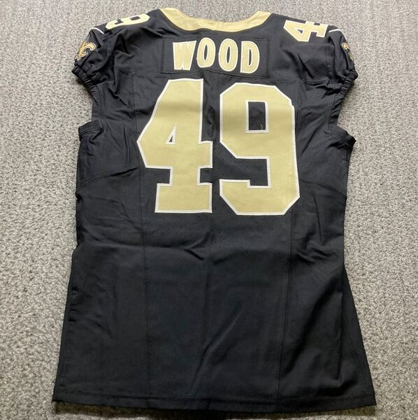 STS - Saints Zach Wood Game Used Jersey (11/10/24) Size 42 with Captains...