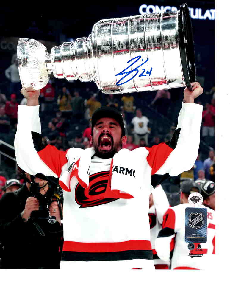 Seth Jarvis Autographed 2026 Carolina Hurricanes Stanley Cup 8x10 Photo