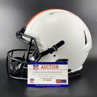 NFL - Browns David Bell signed lunar eclipse helmet