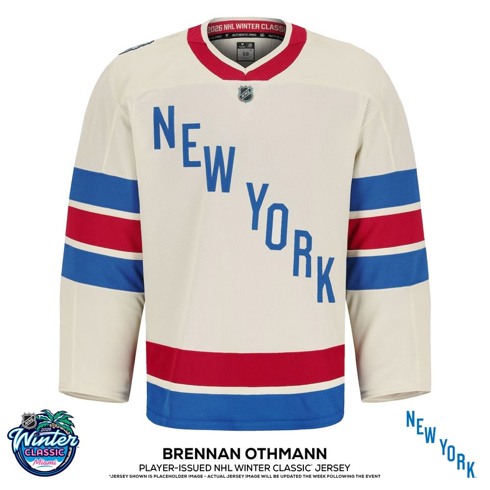 Brennan Othmann New York Rangers #78 2026 NHL Winter Classic Game-Issued Red Jersey - Size 56