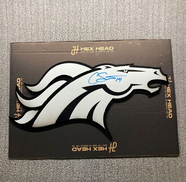 NFL - Broncos Courtland Sutton Signed 3D Metal Wall Art