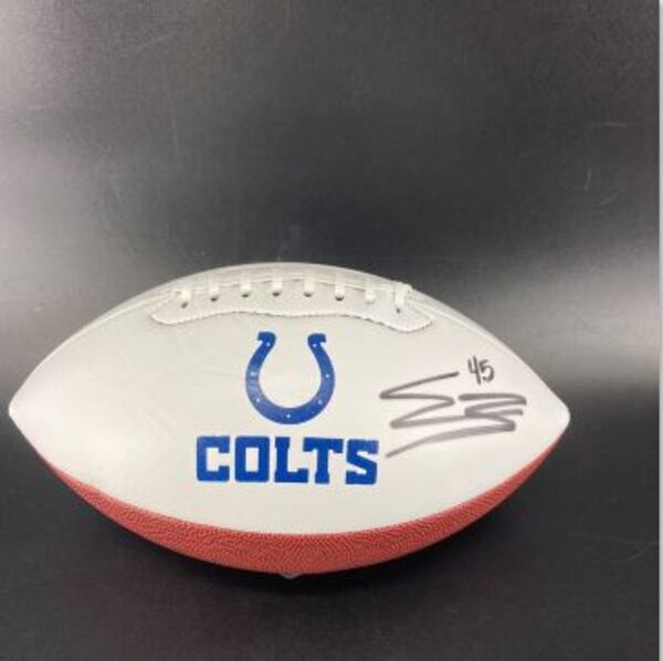Colts - EJ Speed Signed Panel Ball