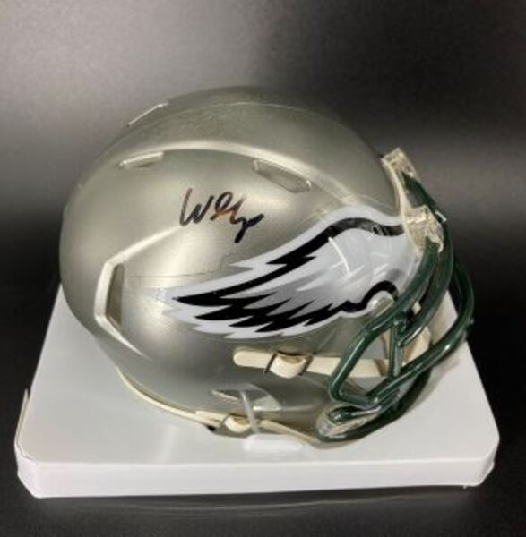 NFL - Eagles Will Shipley Signed Flash Mini Helmet