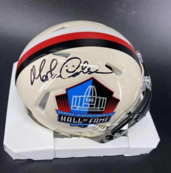 HOF - Falcons Morton Andersen Signed HOF Retro Mini Helmet