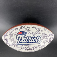 Patriots - Multi Sign 2013 Team Signed Panel Ball With Patriots Logo Sig...