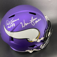 HOF - Vikings Multi Signed Replica Speed Helmet Signed by Randall McDani...