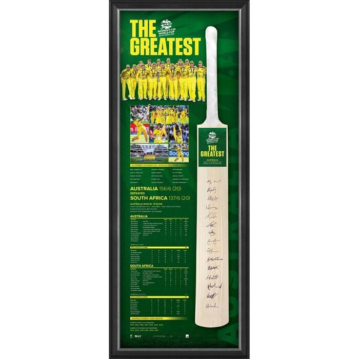 Photo of Australia/ICC WT20 World Cup Champions Squad Signed Bat Display - Premium Edition #37