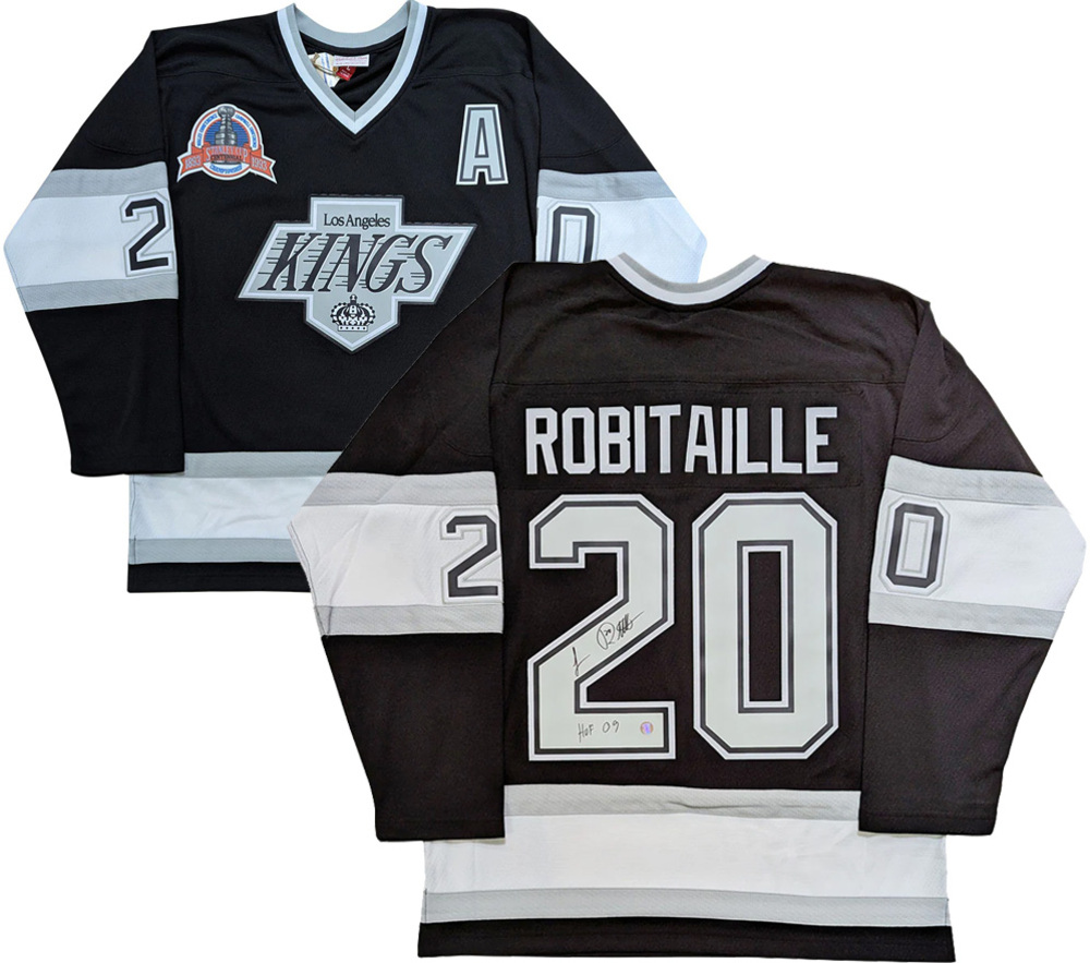 Luc Robitaille Autographed Los Angeles Kings Mitchell & Ness Jersey w/HOF 09 Inscription