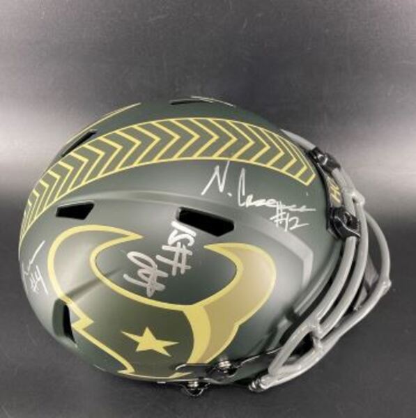 NFL - Texans Multi Signed STS Replica Speed Helmet Signed by Will Anders...