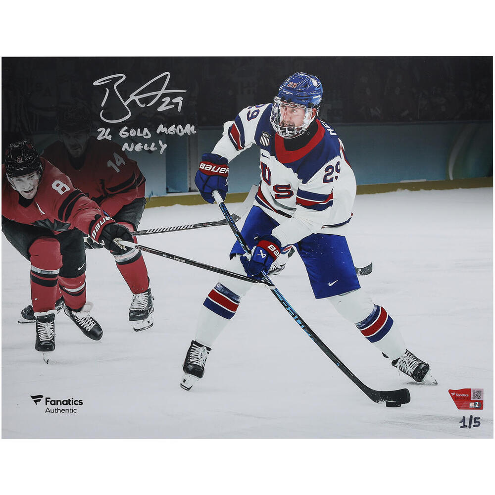 Brock Nelson Team USA Autographed 11