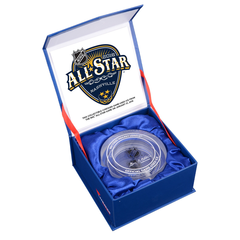 2016 NHL All-Star Game Crystal Puck - Filled With Ice From The 2016 NHL All-Star Game