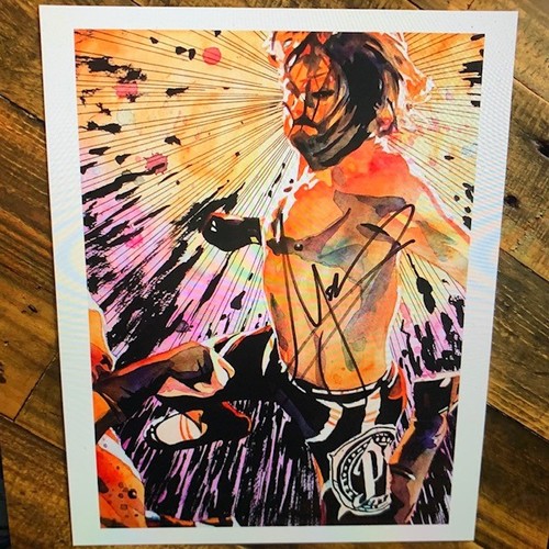 AJ Styles SIGNED Rob Schamberger 11 x 14 Art Print (Explosive Action)