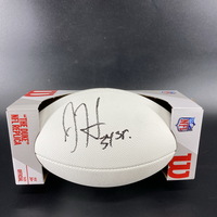 NFL - Jets Justin Hardee Signed White Composite Football