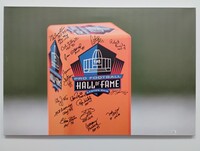 HOF - Multi Signed 24x36 Hall Of Fame Canvas Print Signed by Emmitt Smit...
