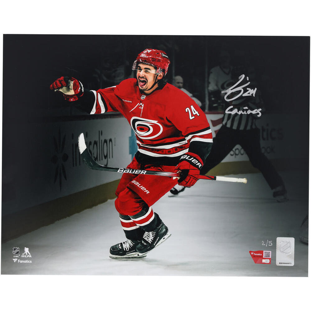 Seth Jarvis Carolina Hurricanes Autographed 11
