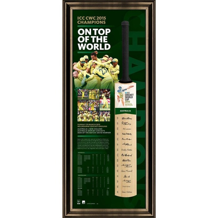 Photo of 2015 ICC Cricket World Cup - Australia Team Signed Champions Bat - Edition #98