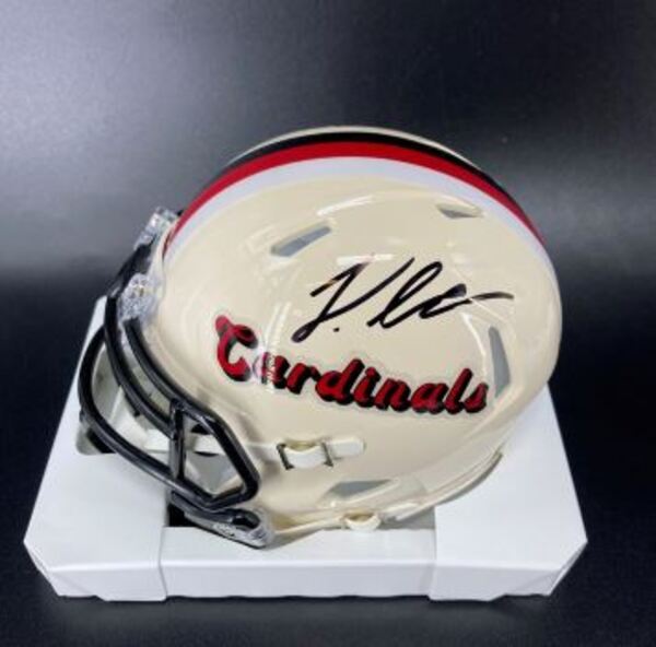 NFL - Cardinals Jeremiyah Love Signed Retro Mini Helmet