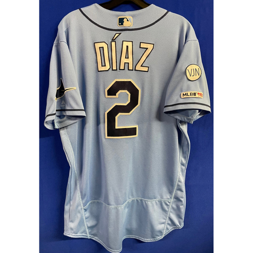 Game Used Columbia Blue Jersey Yandy Diaz March 31, 2019 v HOU