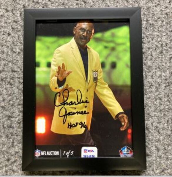 HOF - Chargers Charlie Joiner NFL Auction Exclusive Signed 5x7 Photo Ind...