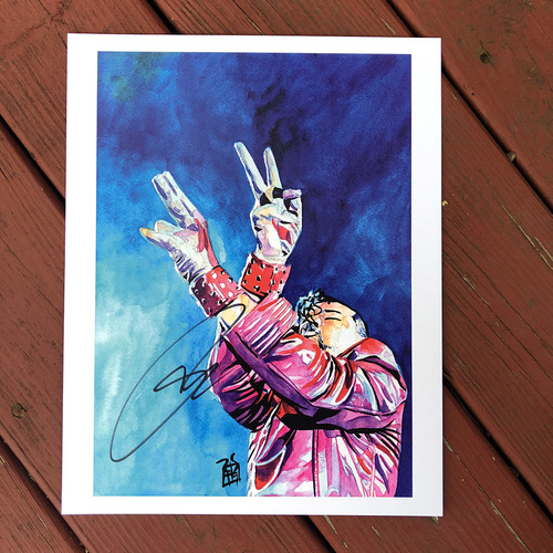 Shinsuke Nakamura SIGNED 11 x 14 Rob Schamberger Print