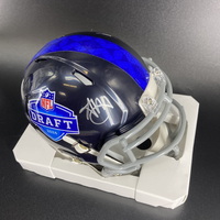NFL - Colts Adonai Mitchell Signed NFL Draft Mini Helmet