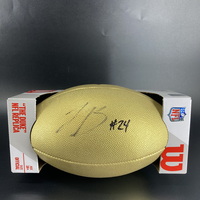 NFL - Panthers Jonathon Brooks Signed Gold Composite Football