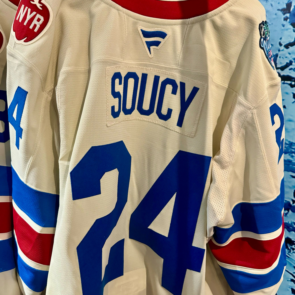 Carson Soucy New York Rangers #24 2026 NHL Winter Classic Game-Used White Jersey - Worn During the 1st Period on January 2, 2026 - Size 56