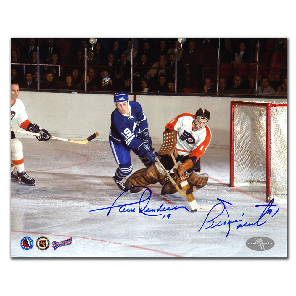 Paul Henderson vs Bernie Parent Dual Autographed 8x10 Photo