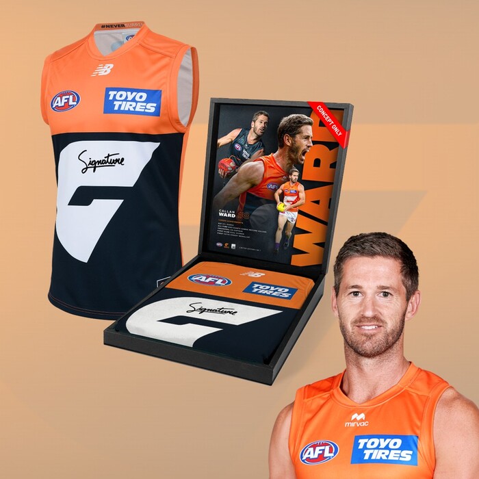 Photo of Callan Ward #8 GWS GIANTS 2025 Home Guernsey