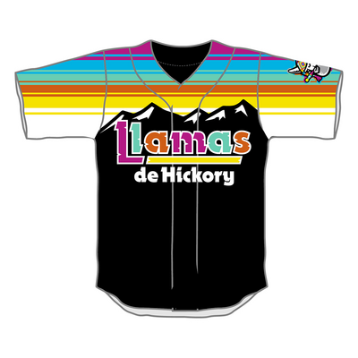 #22 Llamas de Hickory Jersey Size 50. Worn By: Mitch Bratt, Spencer Mraz, Jackson Leath, Bryan Chi, Damian Mendoza, Bryan Magdaleno, Carlos Maldonado