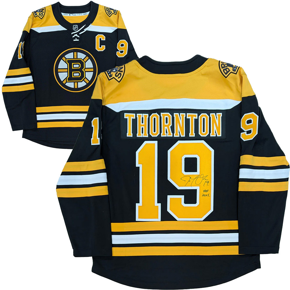 Joe Thornton Autographed Boston Bruins Fanatics Breakaway Jersey w/HOF 2025 Inscription