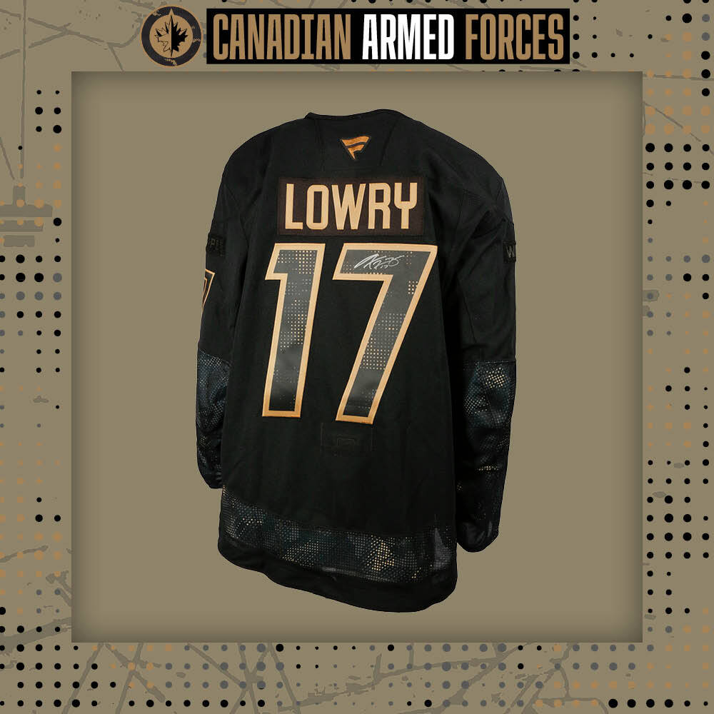 Adam Lowry #17 Team Issued Limited Edition Autographed Canadian Armed Forces Jersey