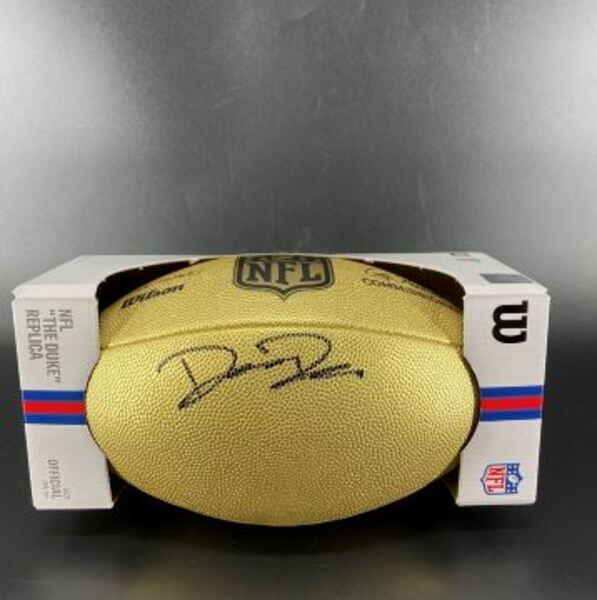 NFL - Bills Dion Dawkins Signed Gold Composite Football