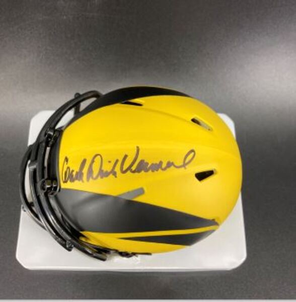 HOF - Rams Dick Vermeil Signed Rave Mini Helmet
