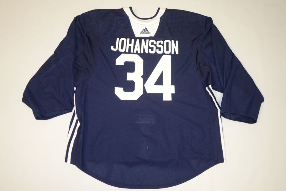 Jonas Johansson 201920 Buffalo Sabres Training Camp Used Jersey (2