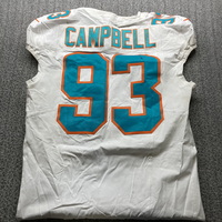 Crucial Catch - Dolphins Calais Campbell Game Used Jersey (9/22/2024) Si...