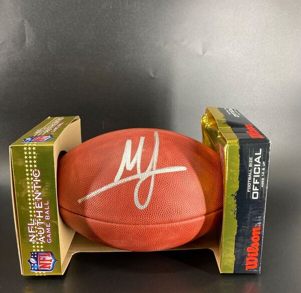 NFL - Commanders Mike Sainristil Signed Authentic Football