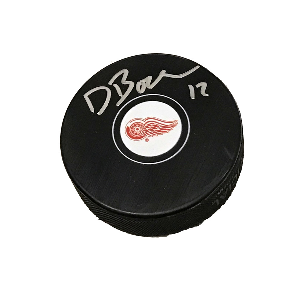 DAVID BOOTH signed Detroit Red Wings Puck