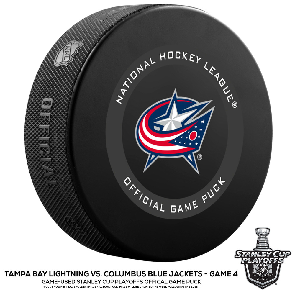 Tampa Bay Lightning vs. Columbus Blue Jackets GameUsed Puck from Game