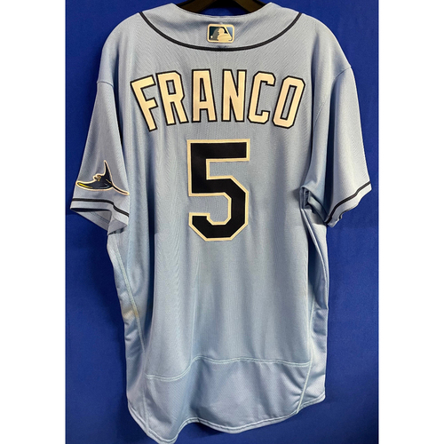 Game Used Rookie Season Columbia Blue Jersey Wander Franco August 1