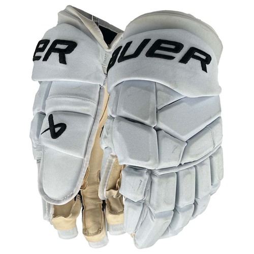 Photo of Game-Used 2026 Stadium Series Bauer Hockey Gloves - Mark Kastelic